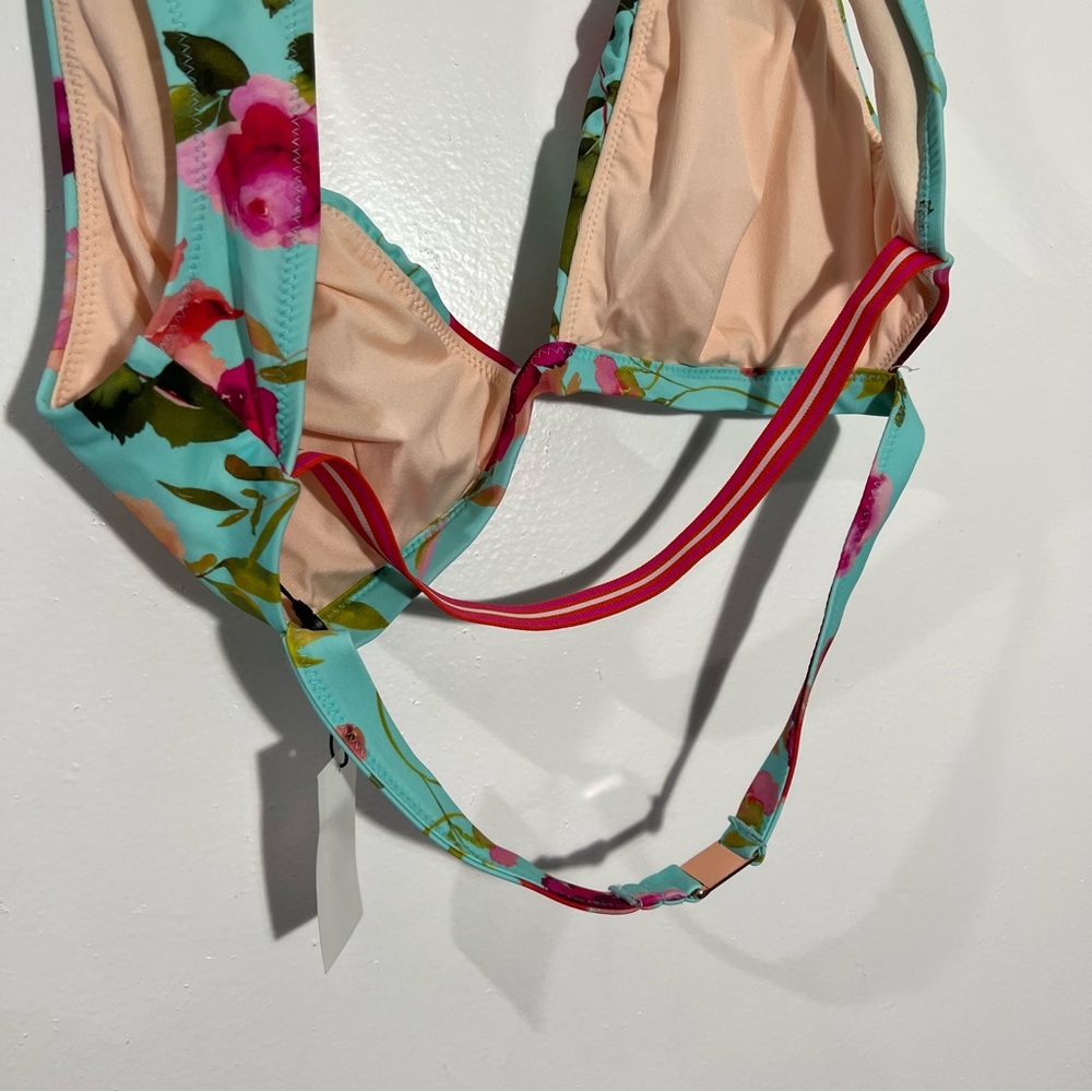 Nanette Lepore Floral Bikini Top Size 10 - Picture 9 of 12